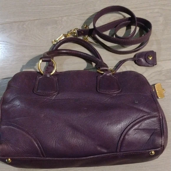 Miu Miu Purple Gold HardwareBowler Boston Two Way Sachel Shoulder Crossbody Bag - Picture 4 of 16